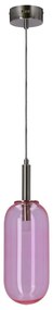 Fialové LED závesné svietidlo so skleneným tienidlom ø 13 cm Fiuggi – Candellux Lighting