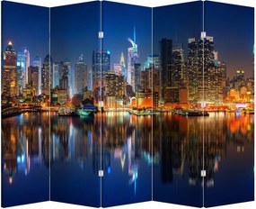 Paraván - Manhattan v noci (210x170 cm)