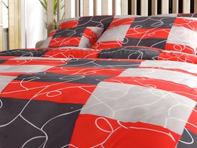 Bavlnené obliečky SQUARES BLEND červené Rozmer obliečky: 70 x 90 cm | 140 x 200 cm