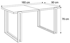 Jedálensky rozkladací stôl KALEN dub sonoma Rozmer stola: 140/240x80cm