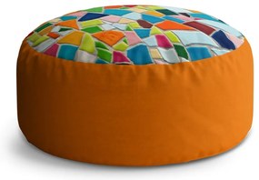 Taburet Circle farebná mozaika, farebná