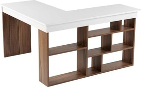 Pracovný stôl v dekore orecha 120x130 cm Vesper – Kalune Design