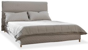 Béžová čalúnená dvojlôžková posteľ s roštom 160x200 cm Sleepy Luna – Miuform