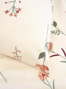 Saténové obliečky - Vlčie maky béžové