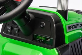 LEAN CARS CH9959B Batériový ťahač s prívesom svetlozelený 24V