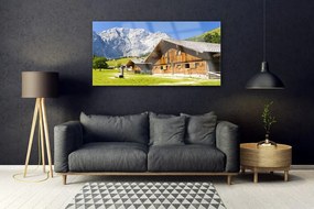 Obraz na akrylátovom skle Dom hora krajina 120x60 cm