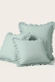 Saténová obliečka na vankúš RUFFY PREMIUM šalviová Rozmer: 50x70 cm