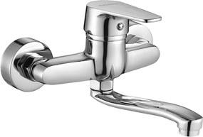 Kuchinox Luga, nástenná umývadlová/drezová batéria L-193, chrómová, LAV-BQL_050D