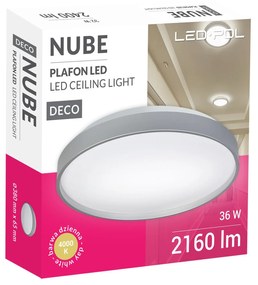 Moderné svietidlo LED-POL ORO NUBE SILVER 36W ORO26024