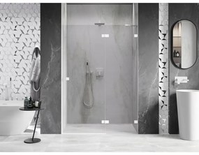 Mexen, Mexen Lunar pravé otočné sprchové dvere 140 cm, transparentné, biele - 834-140-000-20-00-P