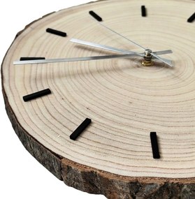 Nástenné hodiny z kmeňu stromu s originálnou kôrou  | KORRO: Amber - 3072 26-29 cm 4815-115591 KOR008