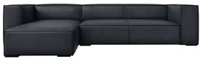 Tmavomodrá kožená rohová pohovka (ľavý roh) Madame – Windsor &amp; Co Sofas