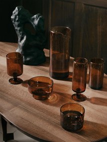 Ferm Living Pohár na vodu z recyklovaného skla Oli Amber 220 ml
