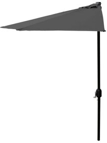 ModernHome Záhradný slnečník, polostenový 2,7 m - sivý