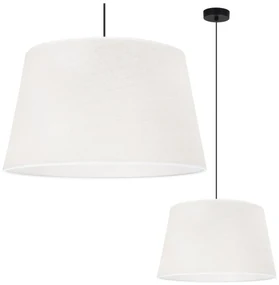 Závesné svietidlo Juta, 1x biele jutové tienidlo, (fi 44cm), b