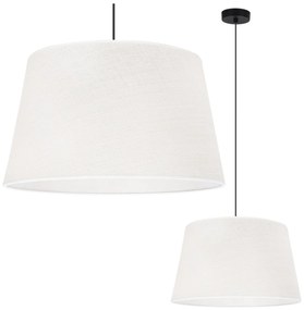 Závesné svietidlo Juta, 1x biele jutové tienidlo, (fi 44cm), b