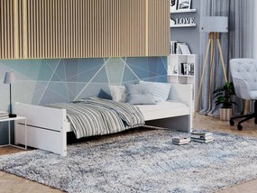 Jednolôžková posteľ s úložným priestorom 90x200 Dante - biela