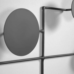 Čierny kovový nástenný vešiak Kave Home Vianela, 52 x 40 cm