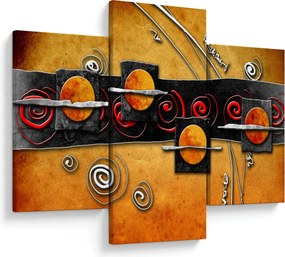 Obraz abstrakcie - Planéty (90x60 cm)