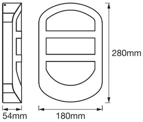 Ledvance - LED Vonkajšie nástenné svietidlo PLATE LED/12W/230V IP44