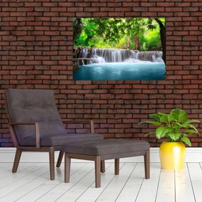 Obraz - modrý vodopád (90x60 cm)