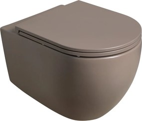 Isvea Isvea, INFINITY WC sedátko, SLIM, Soft Close, Easy Take, taupe, 40KF0531I