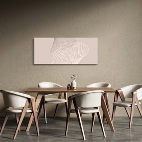 Obraz - Béžové listy N⁰2 (120x50 cm)