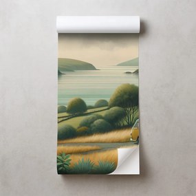 Samolepiaca tapeta retro dodávka v malebnej krajine