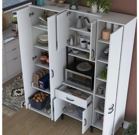 Set kuchynských skriniek Jenaretta 19 (biela + čierna). Vlastná spoľahlivá doprava až k Vám domov. 1107091