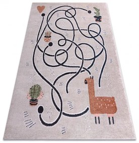 Dywany Łuszczów Detský kusový koberec Fun Game llama beige - 120x170 cm