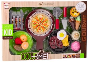 LEAN TOYS Súprava jedla a potravín - 26 kusov