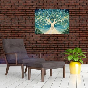 Obraz – Magický strom so špirálami (70x50 cm)