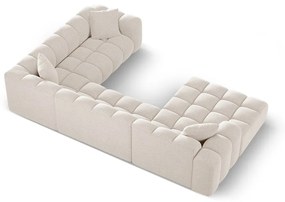 Krémová ženilková rohová pohovka (pravý roh/do tvaru "U") Treno – Cosmopolitan Design