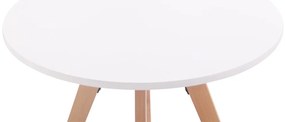 Jedálenský stôl okrúhly Viktor 75, nohy natura - v75 x Ø75 cm - Biela