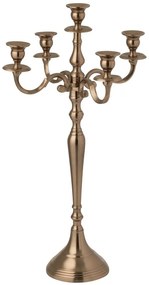 Champagne zlatý 5-tich ramenný kovový svietnik Goldmy - Ø 35*63 cm