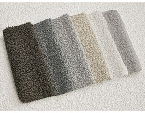 Biela podnožka z textílie buklé Leonore – Bobochic Paris