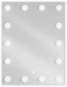 Mexen Dona, LED kúpeľňové zrkadlo s podsvietením 60 x 80 cm, 6000K, ochrana proti zahmlievaniu, 9818-060-080-611-00