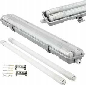8x Hermetické svietidlo 120 cm - LED lampa a LED žiarivky do garáže a dielne