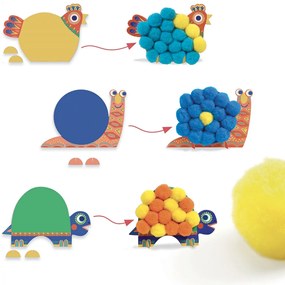 Výtvarná hra - koláž z veľkých brmbolcov