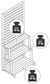 Zástenový regálový modul »Elin«