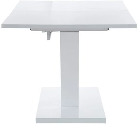 Lesklý rozkladací jedálenský stôl s prídavnou doskou 90x140 cm Aaron – Støraa