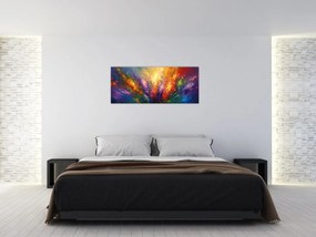 Obraz - Abstrakcia kvetov (120x50 cm)