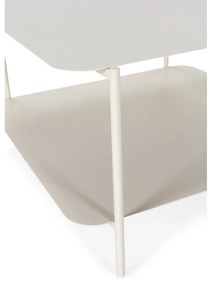 Krémovobiely kovový konferenčný stolík 70x73 cm Beatrix – MOME