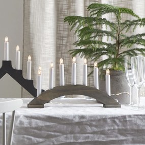 Drevený vianočný svietnik výška 22 cm Star Trading Bea - hnedý