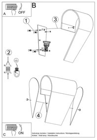 Sollux SL.0863 - Nástenné svietidlo CLINO 1xE27/46W/230V