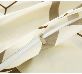 Krémovobiele 6-dielne obliečky na jednolôžko z mikrosaténu 140x200 cm Carter – My House