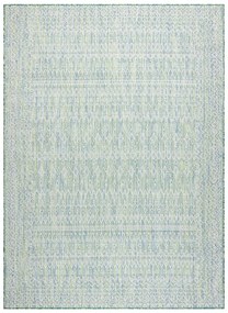 Dywany Łuszczów, Kusový koberec Sion Sisal Aztec 22184 green/blue/ecru – na von aj na doma, 80x150, zelená, chodba / predsieň