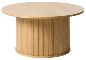 Okrúhly konferenčný stolík v dekore duba v prírodnej farbe ø 90 cm Nola – Unique Furniture