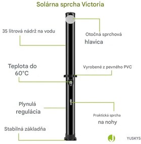 InternetovaZahrada Záhradná solárna sprcha Victoria 35 L