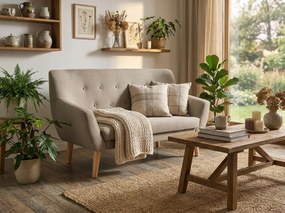 Béžová 2-miestna pohovka AMBER